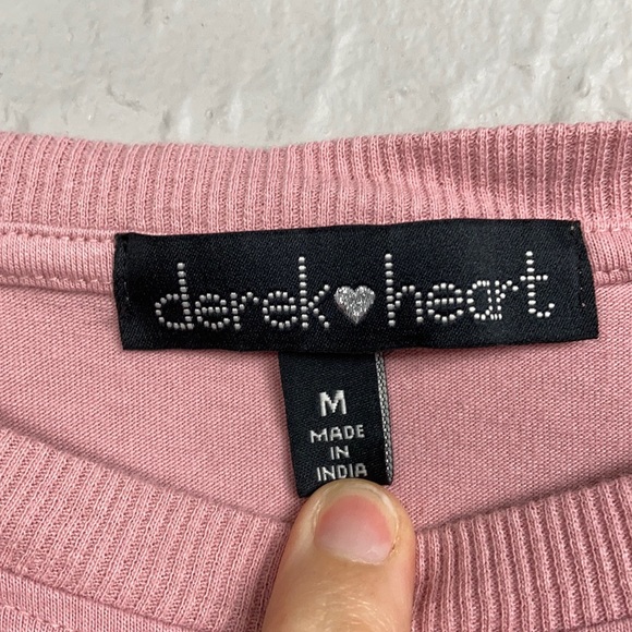Derek Heart Pink Short Sleeve Shirt Size Medium - Picture 5 of 7